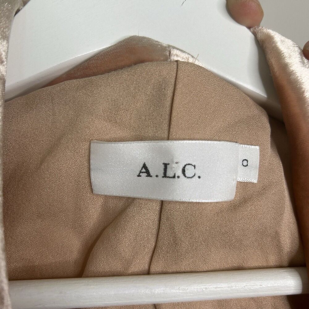 A.L.C. Ford Pink Crushed Velvet Blazer 0 - Picture 10 of 10